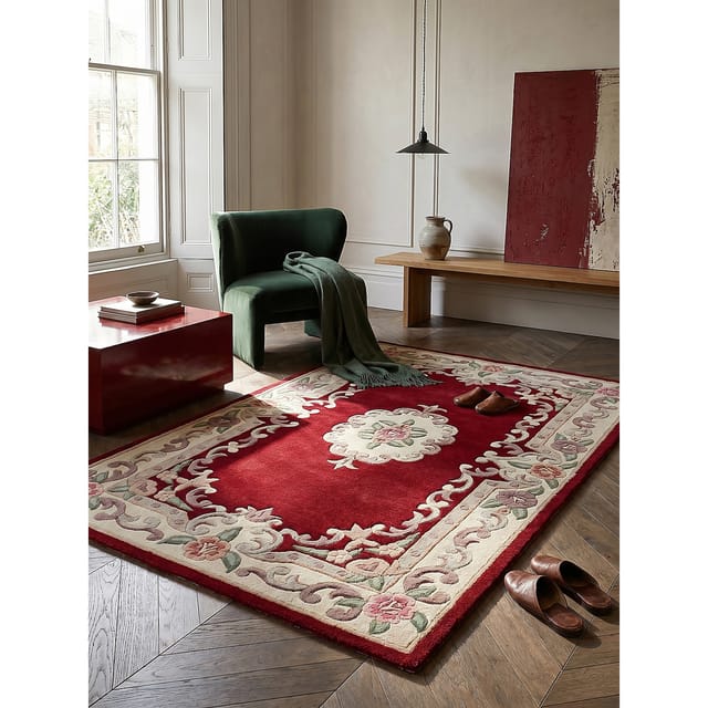 Wollteppich Orient Rot-Beige 150 x 240 cm - BEAULY Kadima Design