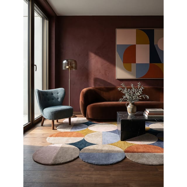 Wollteppich modern Bunt 120 x 170 cm - HALLEIN Kadima Design