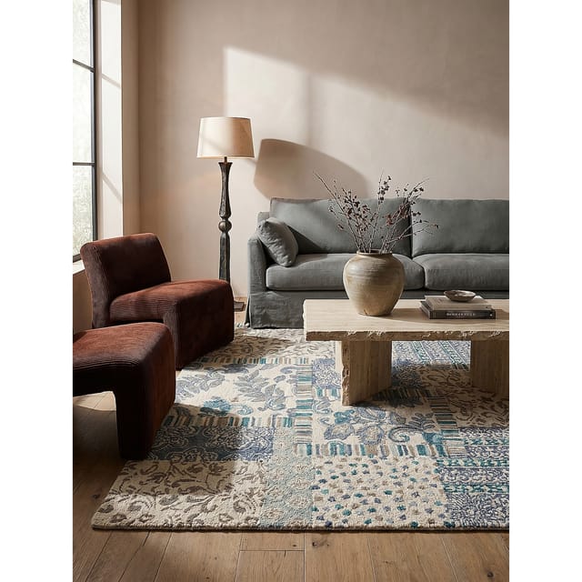 Wollteppich Boho Blau 200 x 290 cm - SOAR Kadima Design