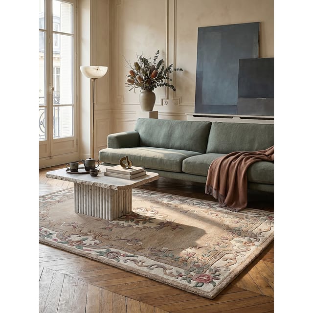 Wollteppich Orient Braun-Beige 120 x 180 cm - BEAULY Kadima Design