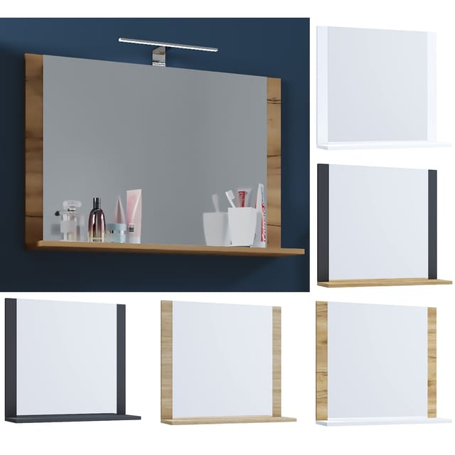 VCM Badspiegel Badspiegel Wandspiegel Bad Spiegel Lendas 55x80 cm