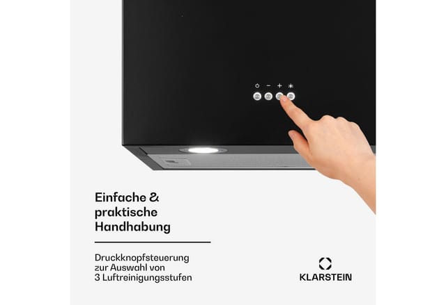 Klarstein Deckenhaube Structura Serie Structura Inselabzugshaube 624 m³/h LED Edelstahl Tastensteuerung Structura, Inselabzugshaube Abluft Umluft mit Aluminium-Filter & Aktivkohle