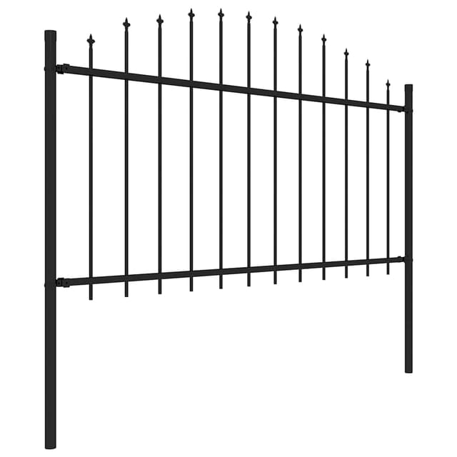 Maison Exclusive - Gartenzaun Mit Speerspitze Stahl 181 X 150 Cm