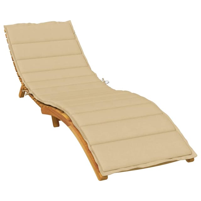 Sonnenliegen-auflage Melange Beige 200x50x4 Cm Stoff