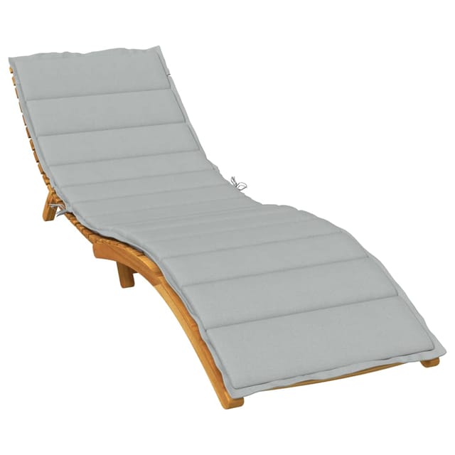 Sonnenliegen-auflage Melange Hellgrau 200x50x4 Cm Stoff