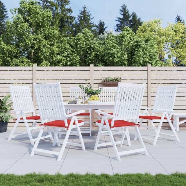 Gartenstuhl-kissen 6 Stk. Rot 50x50x4 Cm Oxford-gewebe