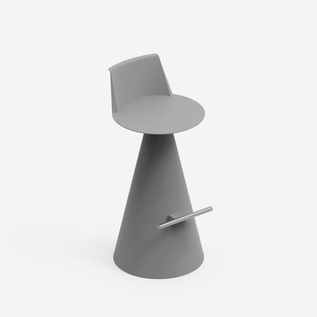 Design-hocker Polyethylen Indoor Outdoor Lira - Eisen