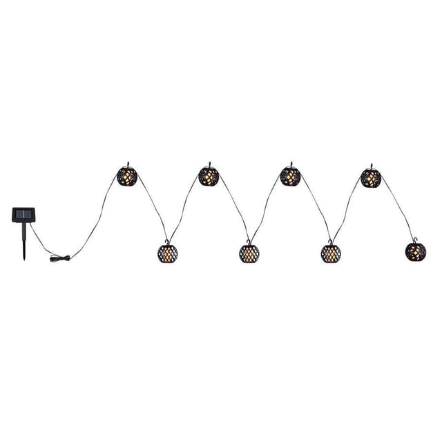 Led Außenleuchte Lichterkette Gartenleuchte Feuer-effekt Schwarz L 410 Cm