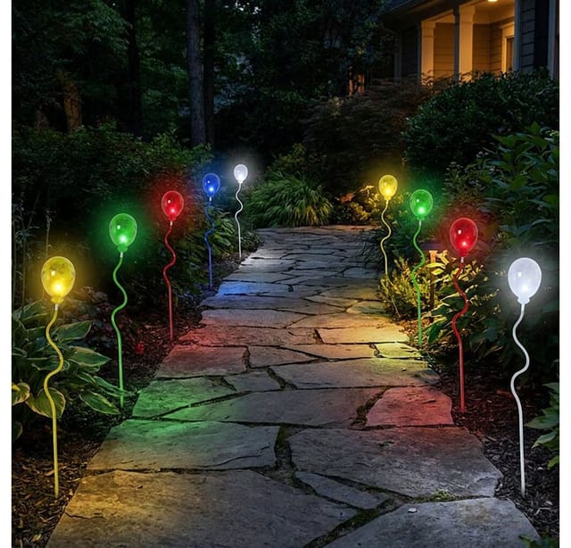 10x Led Außenleuchte Steckleuchte Gartenleuchte Dämmerungssensor Bunt H 60 Cm
