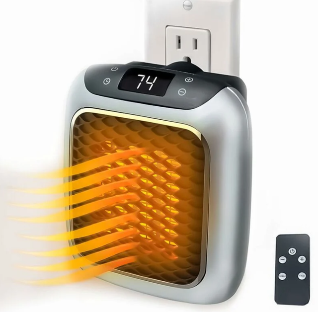 800 W Intelligenter Keramik-heizlüfter, Elektrische Heizung Mit Wandsteckdose, Mini-elektrischer Heizlüfter Mit Fernthermostat Für Schlafzimmer, Büro, Wohnzimmer