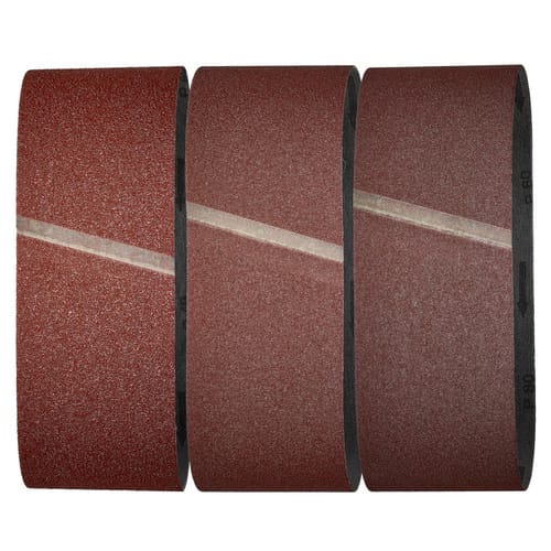 I Gewebe-schleifbänder-seti 1890100 I 76 X 457 Mm, Körnung 40–120, 9-tlg. I Schleifband I Schleifpapier - Wolfcraft