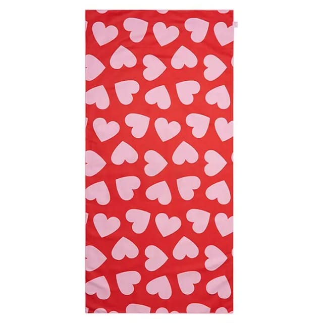 Swim Essentials Handtuch (135 x 65 cm, Rot-Weiß)