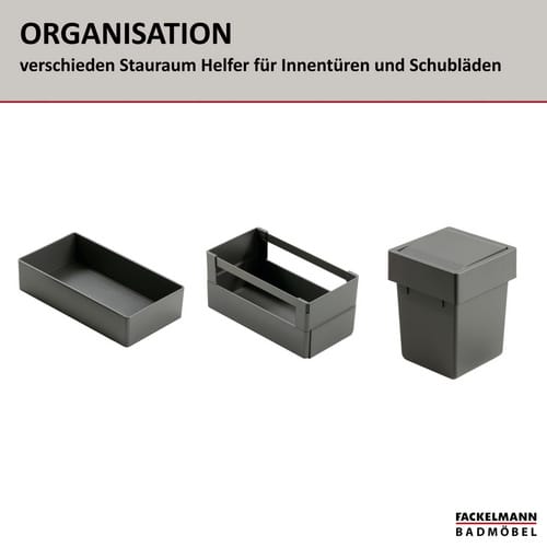 FACKELMANN Abfallsammler, Abfalleimer mit Klappdeckel Anthrazit 176x229x174 mm - schwarz
