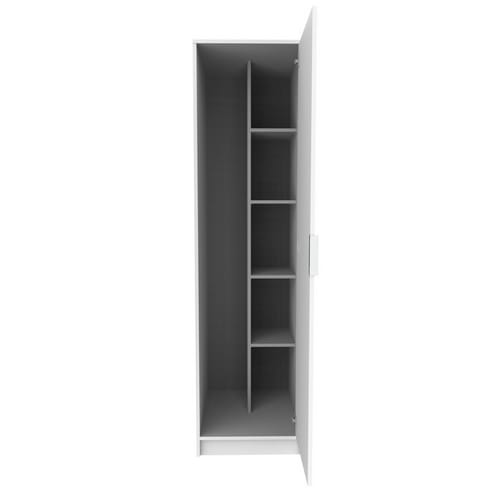 FACKELMANN Stauraumschrank, Stauraum Putzschrank 1 Tür Weiß 500x1882x651 mm - weiss