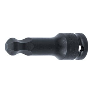 BGS Kraft-Bit-Einsatz 5488-14, Länge 75 mm, Antrieb Innenvierkant 12,5 mm (1/2"), Innensechskant mit Kugelkopf 14 mm
