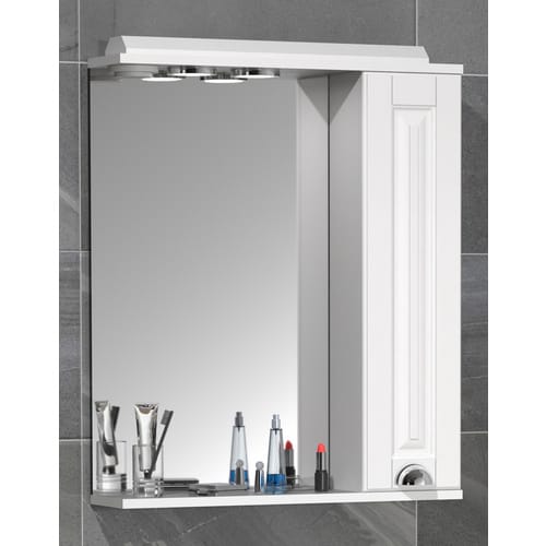 VCM Badschrank zeitlos Maße ca. H. 71 x B. 60 x T. 14 cm ausreichend Stauraum Spiegelschrank im Landhausstil - Casalo L