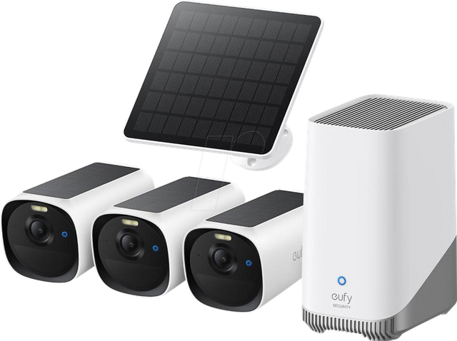 Videosicherheitskit Eufy E40 3-cam Kabellos Solar