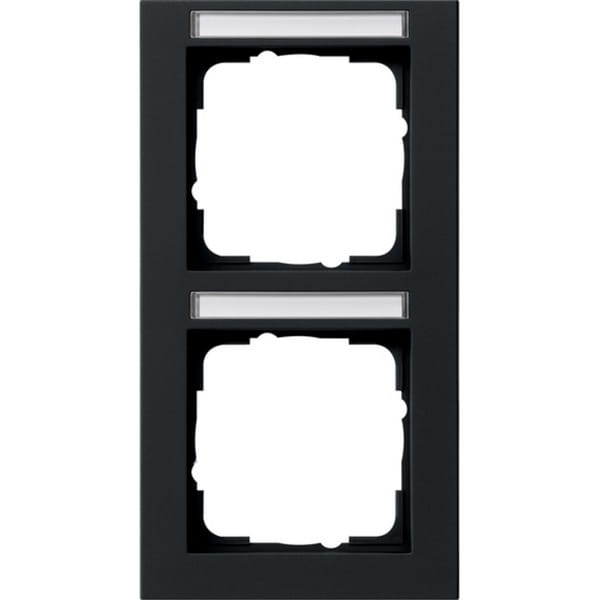 Gira Abdeckrahmen 2f Senkr. Bsf Gira E2 Schwarz M 110209