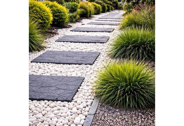 BURI Zierkies 20 kg Marmorkies 15-25mm Carrara Weiß Gartenkies Zierkies Marmor Deko