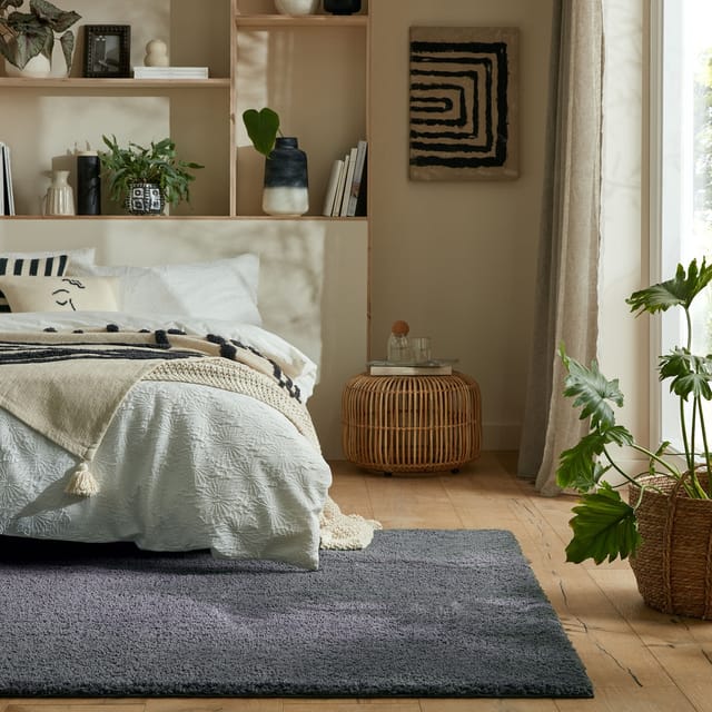 Teppich uni Anthrazit 80 x 150 cm - GIPPING Kadima Design