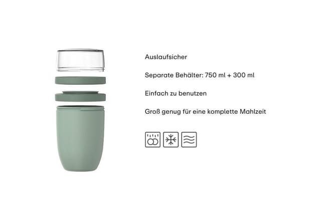 Mepal Lunchpot XL Ellipse 750 ml + 300 ml