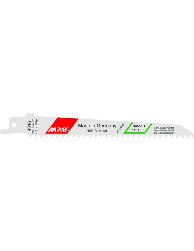 Mps 4016 Säbelsägeblatt, 5er-pack, Kompatibel Mit Standardwerkzeugen.
