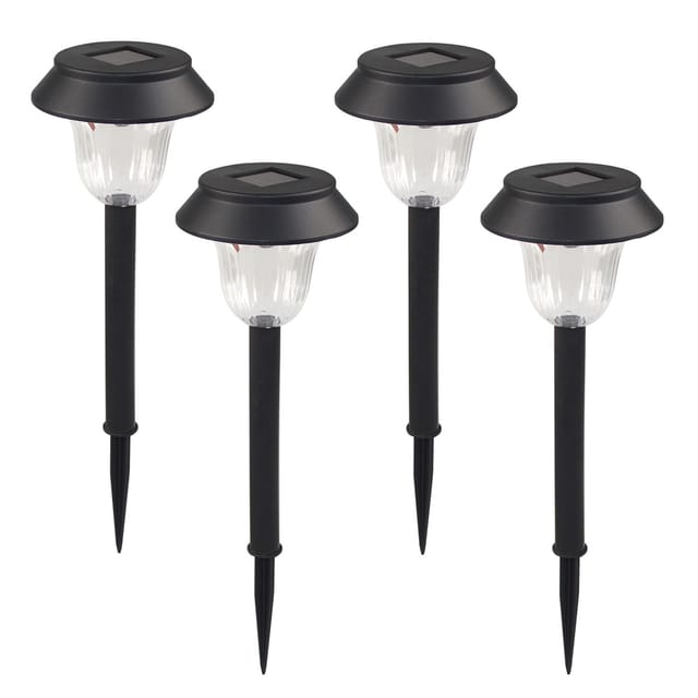 Set Mit 4 Warmweißen Led-solar-gartenleuchten Für Wege, Dekoration Und Landschaftsbeleuchtung, Ideal Für Terrasse, Rasen Und Hof.