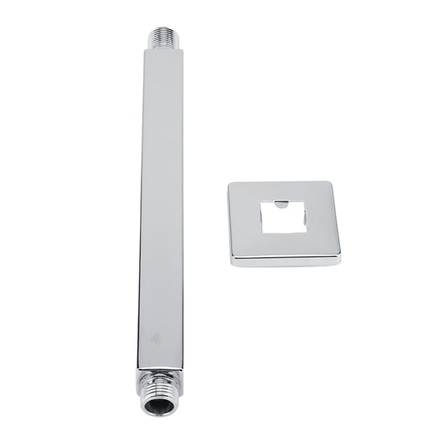 Verchromter, Quadratischer Duscharm – Edelstahl – 10 Zoll – Wand-/deckenmontage – Badezimmer