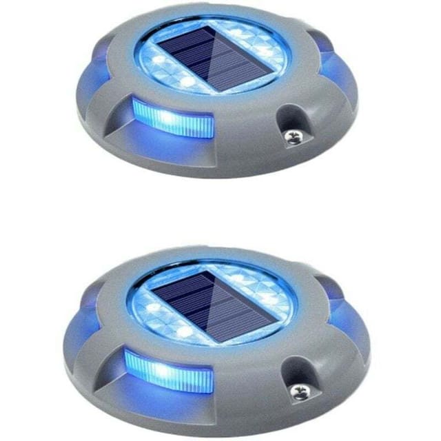 Luces Solares Für Terraza, Camino De Entrada, Lámfür Led Außen Wasserdicht Für Jardín, Muelle, Camino, Patio, Pack Von 2 (azul)