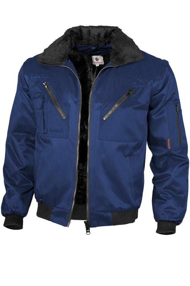 Qualitex Pilotjacke Mit Teddyfutter 1000 Gr. L Marine