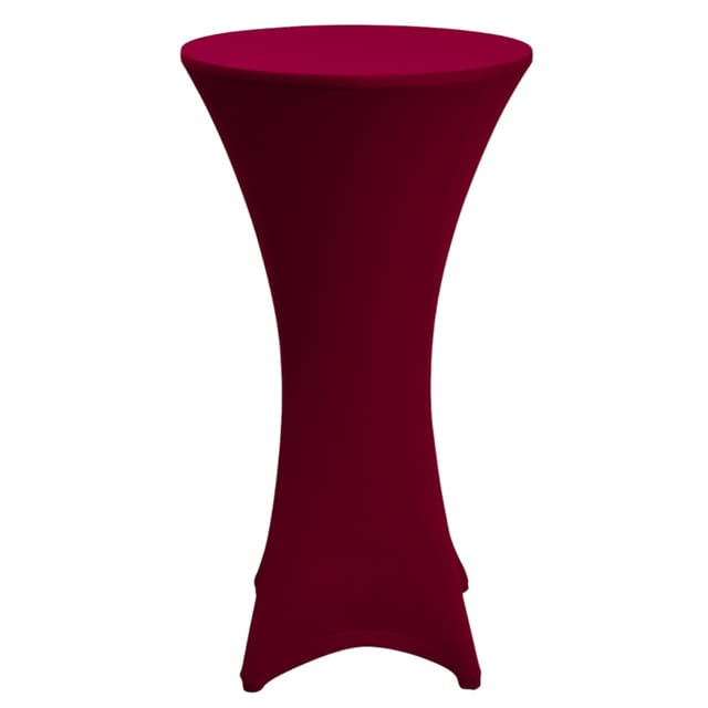 Beautissu Stretch Stehtisch Bistrotisch Husse ø70-75cm Bordeaux