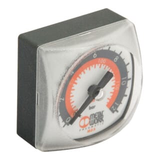 Riegler Manometer Metal Work, G 1/8 hinten, 0-4 bar,40x40
