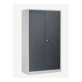 STIER Universalschrank 1950 x 1200 x 420mm mit 4 Fachböden lichtgrau anthrazitgrau verschweißt