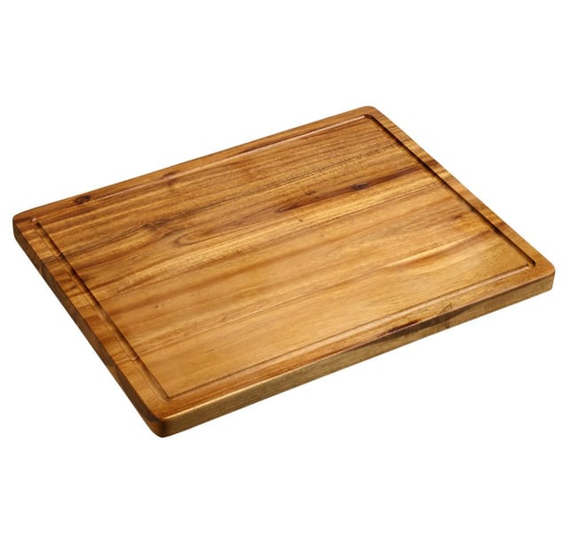 KESPER® Schneidebrett Tranchierbrett, Akazie, FSC, Akazienholz, (1-St), mit Saftrille