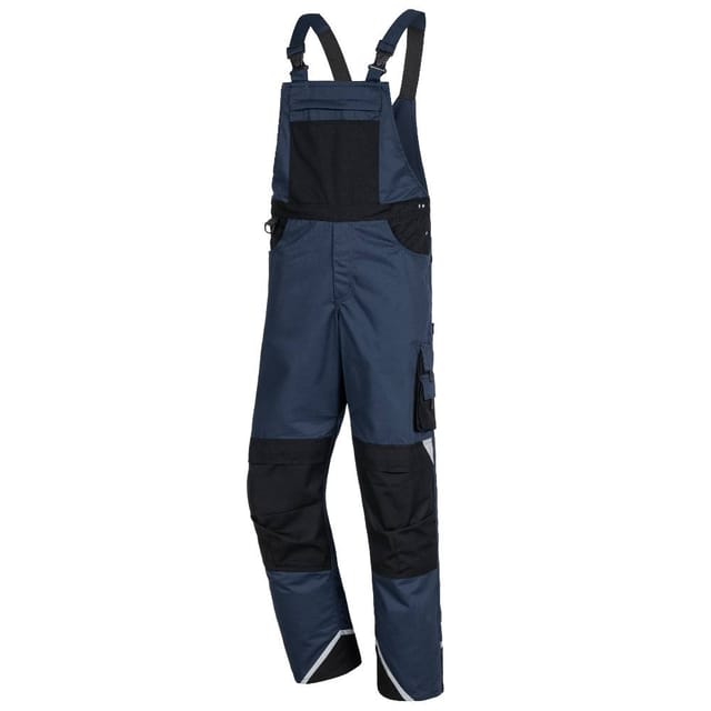 Latzhose Motion Tex Plus, Marineblau/schwarz, 65%/35% Pl/bw, Gr. 50