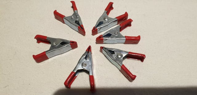 6 Stück Leimzwingen Halteklammer Klemm-Federzwingen Mini 50mm Metall +A+1