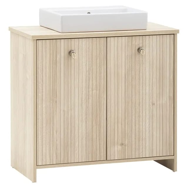 SCHILDMEYER Waschtisch »Sonderby«, (BxHxT): 83,2 x 89,4 x 45 cm, eiche - braun