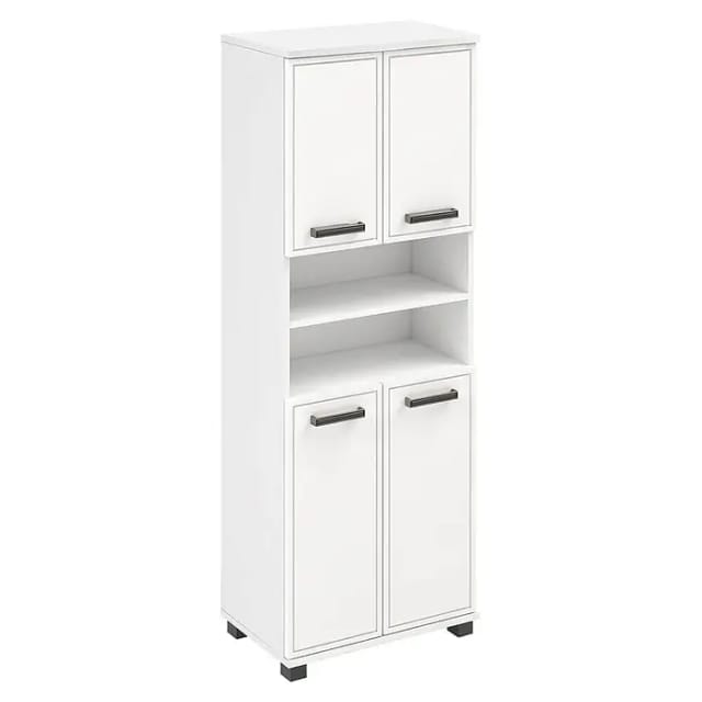 SCHILDMEYER Hochschrank »Adana«, (BxHxT): 59,8 x 180,9 x 32,6 cm, mattweiß, weiß hochglanz - weiss