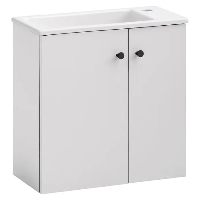SCHILDMEYER Gäste-Waschplätze »Ebba«, (BxHxT): 50 x 51,4 x 25 cm, Weiß matt - weiss