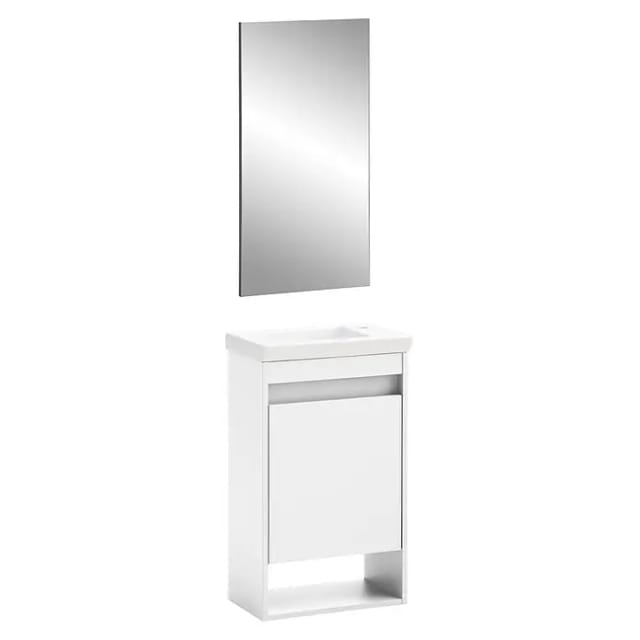 SCHILDMEYER Waschtisch-Set »Avio«, (BxHxT): 78 x 78 x 27,5 kg, mattweiß - weiss