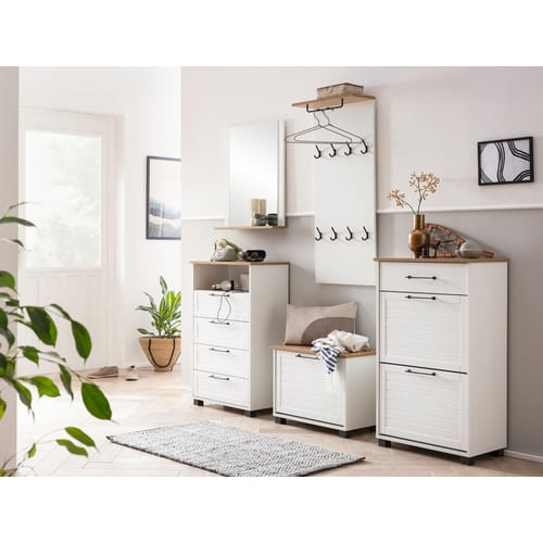 SCHILDMEYER Spiegelelement »Jelda«, BxHxT: 60 x 71 x 12,3 cm, mattweiß - weiss