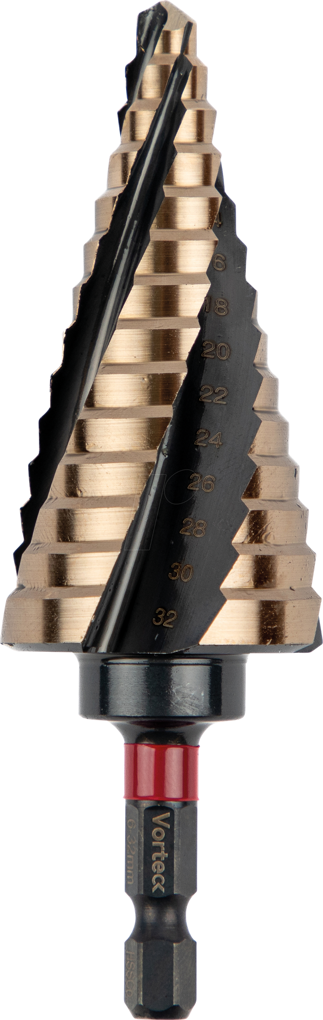 CK T3016 6-32 - Vorteck HSS-Kobalt-Stufenbohrer 6-32 mm