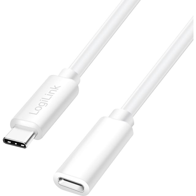 LOGILINK USB2.0 Kabel CU0221 USB-C M/USB-C F PD 2m weiß