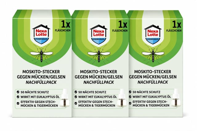 Nexa Lotte Insektenvernichter Nexa Lotte Moskitostecker Nachfüllpack 28 ml 3er