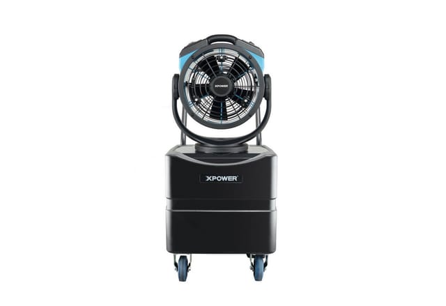 XPOWER Ventilatorkombigerät Mobiler Wassertank mit tragbarem Vernebelungsventilator-Set, 68W, Wassernebel kühlt ab, Ausgestattet mit einem Wasserpumpenventilator