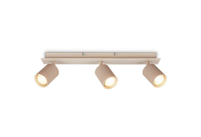 Briloner Leuchten LED Deckenspot Deckenleuchte Wandleuchte schwenkbar GU10 Deckenlampe Wohnzimmer Flur, 3-flammig, ohne Leuchtmittel, Abhängig vom Leuchtmittel, Schwarz, Beige, Coffee-Warmgrey, Wohnzimmer, Flur, Büro