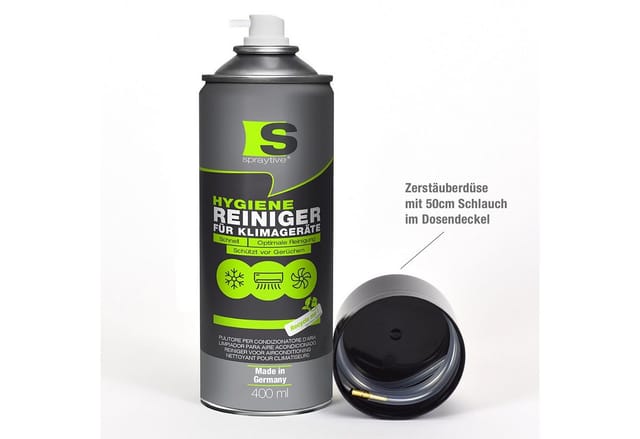 Spraytive 3x 400ml Reiniger für Klimageräte Klimaanlagenreiniger für Auto & Haus Oberflächen-Desinfektionsmittel (Made in Germany)
