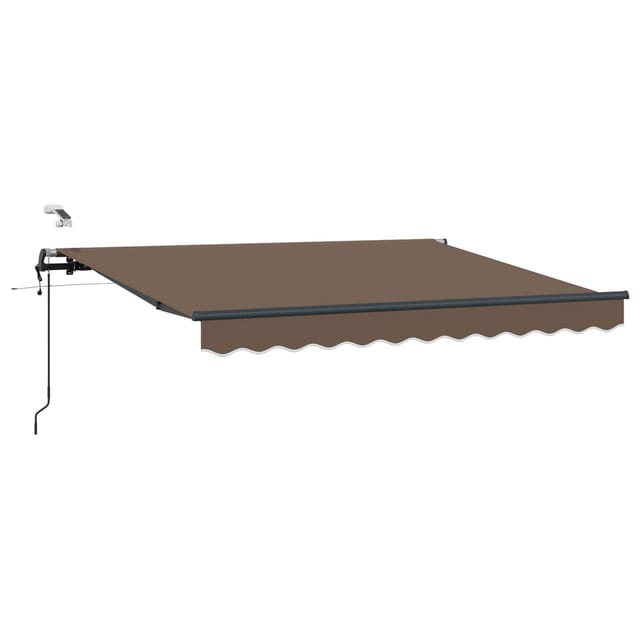 Ausziehbare Markise Taupe 350 X 250 Cm Polyester Vidaxl