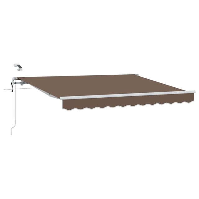 Ausziehbare Markise Taupe 400 X 300 Cm Polyester Vidaxl