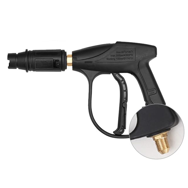 Kurze Hochdruckreinigerpistole, Hochdruck-wassergriff Für Schaumkanone, Autowaschanlage, 14x1,5-mm-schraubgewinde, 280/380-mm-schlauchanschluss